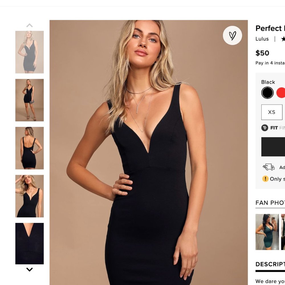 Perfect Pick Black Bodycon Dress!